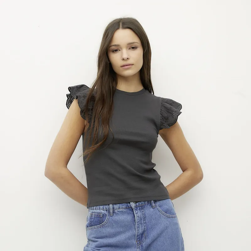 SYBILLA - Polera Algodón Mujer Sybilla