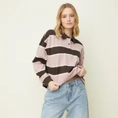 SYBILLA - Polera Manga Larga Algodón Mujer