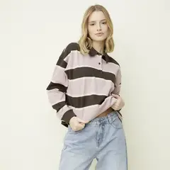 SYBILLA - Polera Manga Larga Algodón Mujer