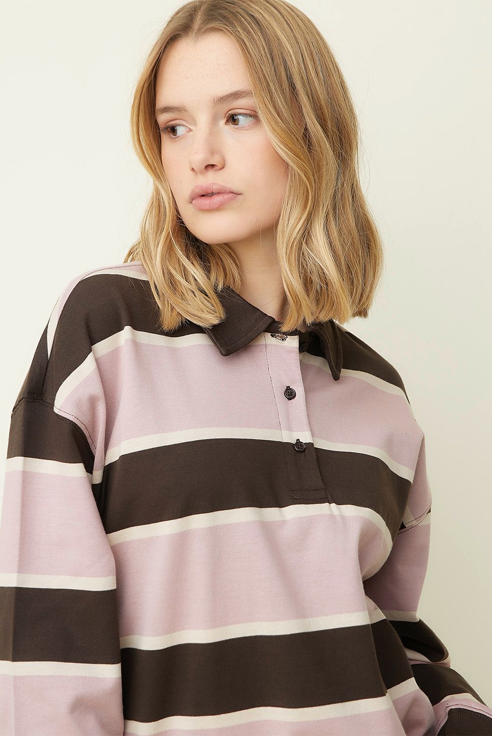 SYBILLA - Polera Manga Larga Algodón Mujer Sybilla