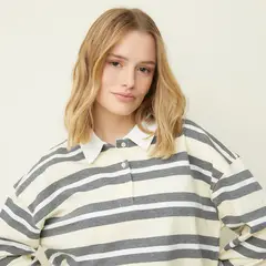 SYBILLA - Polera Manga Larga Algodón Mujer