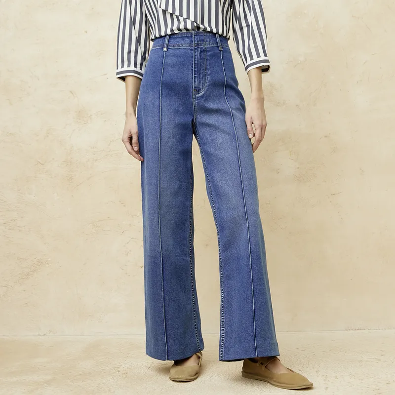 BASEMENT - Jeans Palazzo Tiro Medio Mujer Basement