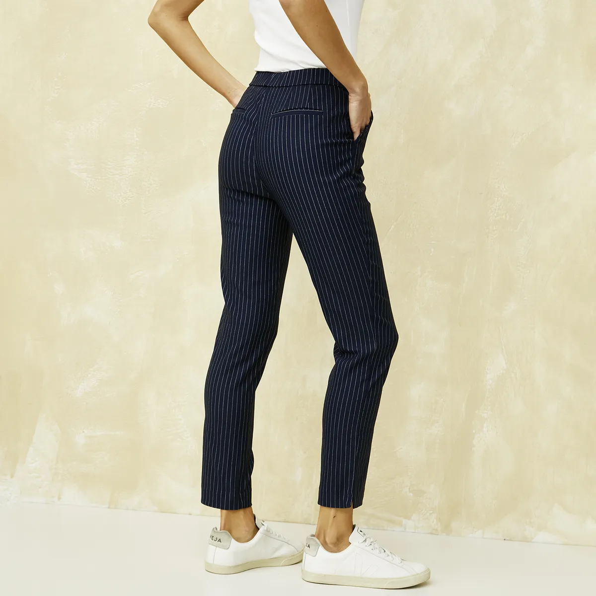 UNIVERSITY CLUB - Pantalón Viscosa Straight Tiro Alto Mujer University Club