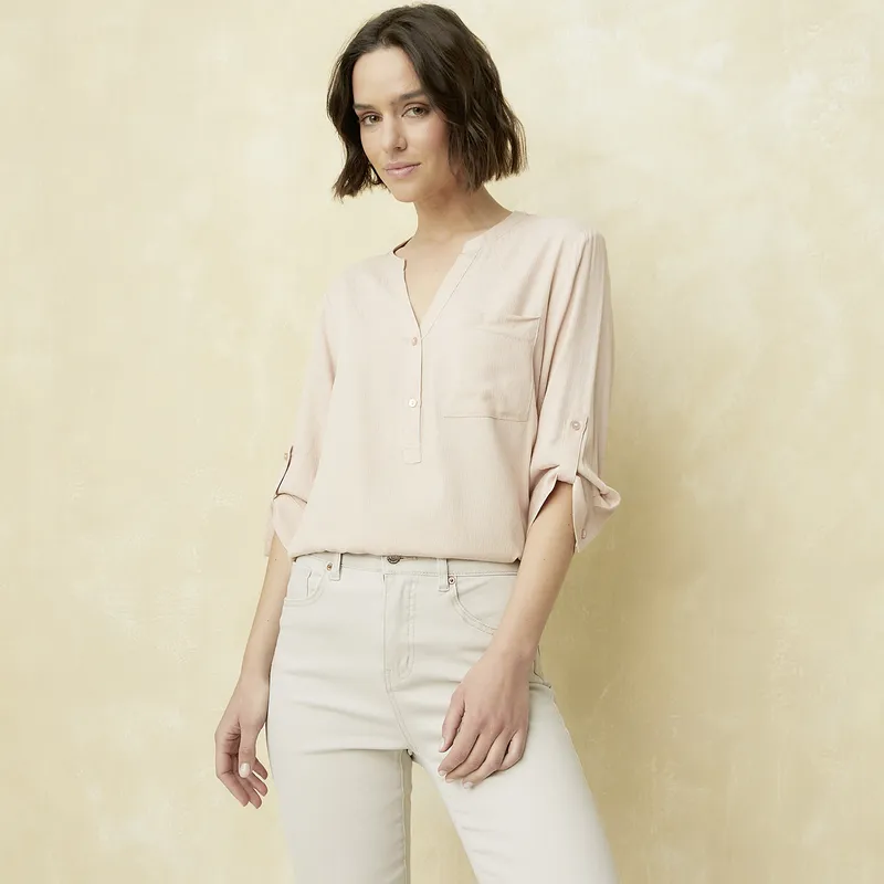 UNIVERSITY CLUB - Blusa Manga Larga Mujer University Club Viscosa