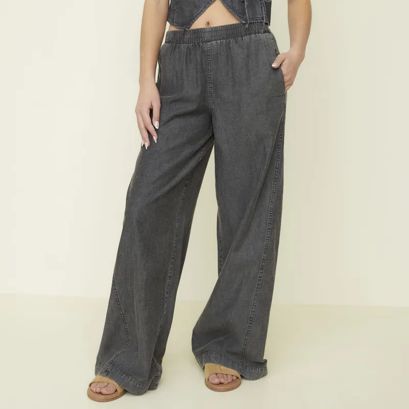 SYBILLA - Pantalon Mujer Azul Sybilla