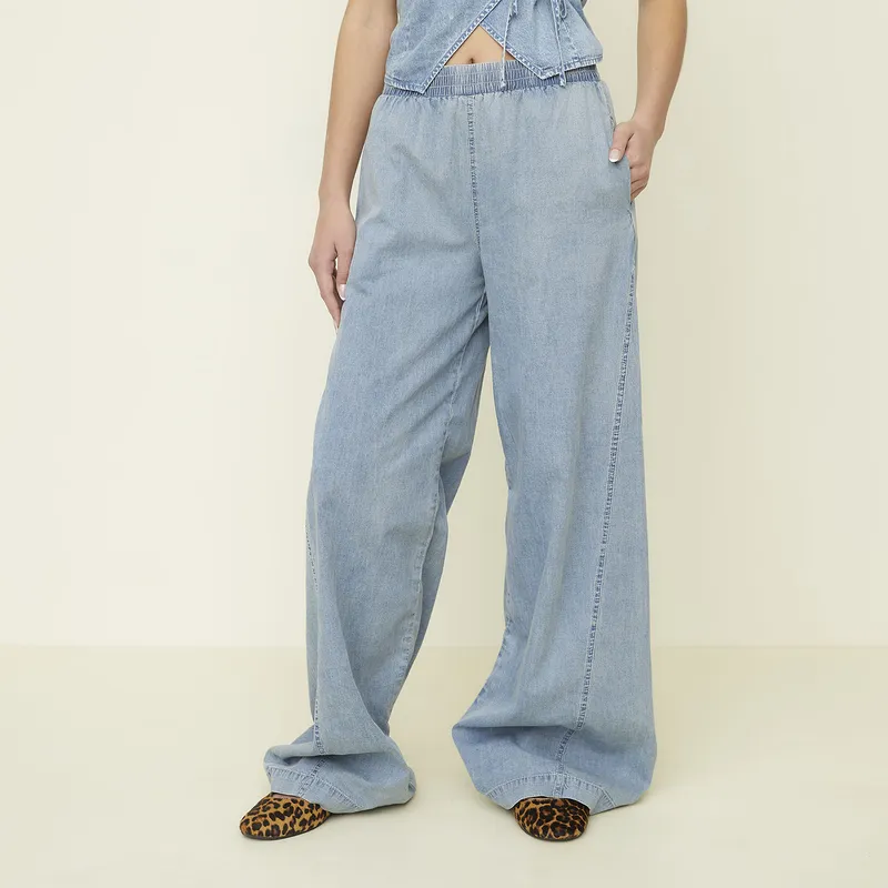 SYBILLA - Pantalon Mujer Azul Sybilla