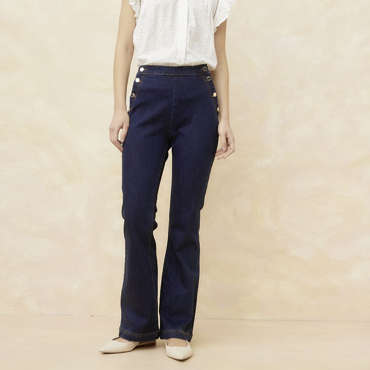 ELLE - Jeans Flare Mujer Elle
