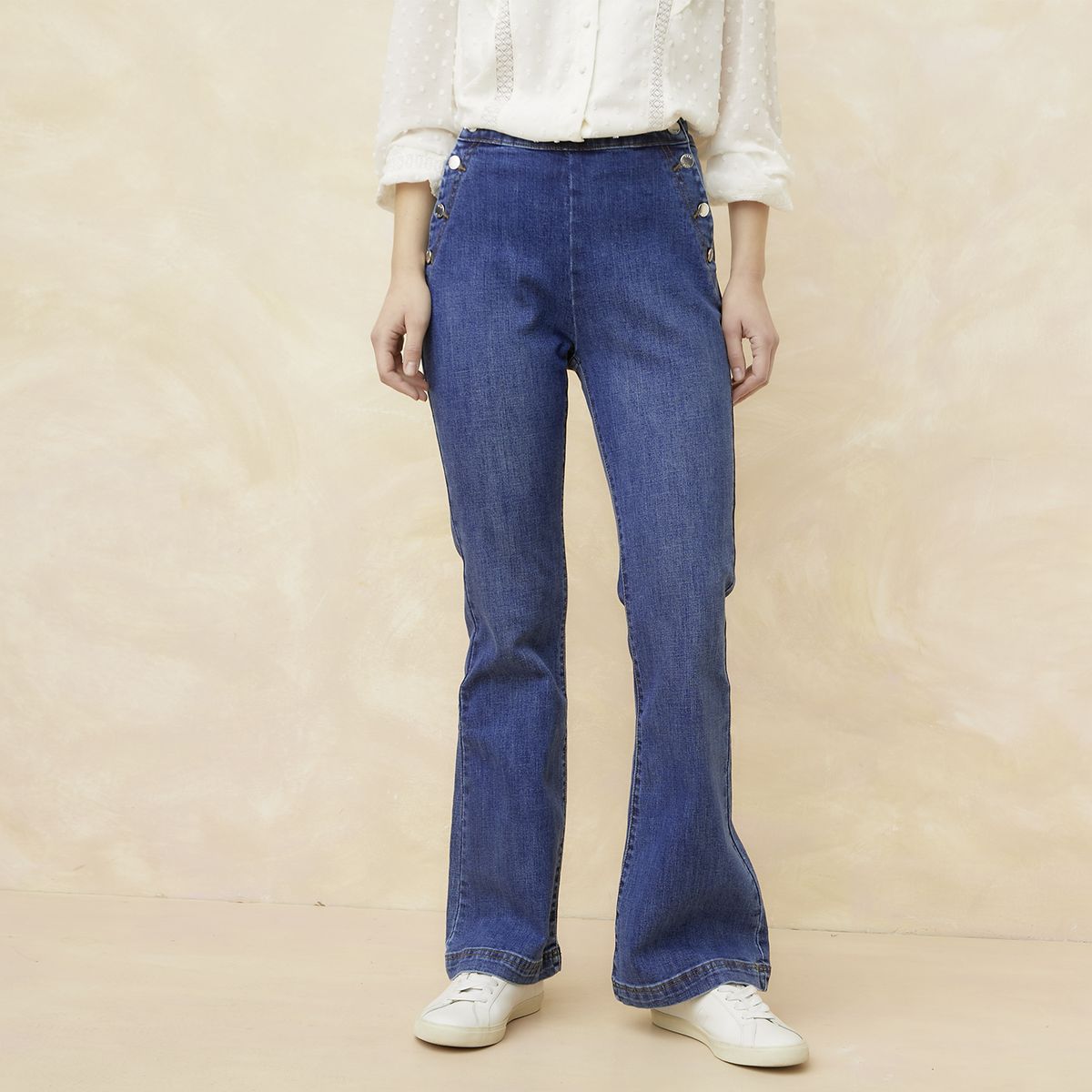ELLE - Jeans Flare Mujer Elle