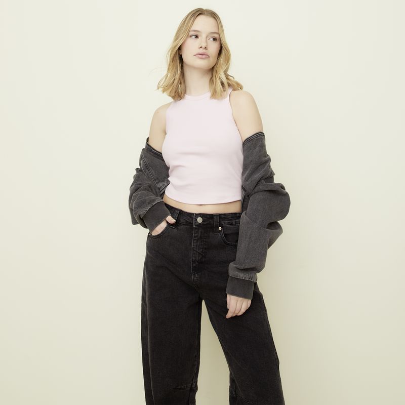 SYBILLA - Polera Sin Mangas Algodón Mujer Sybilla Estilo Casual