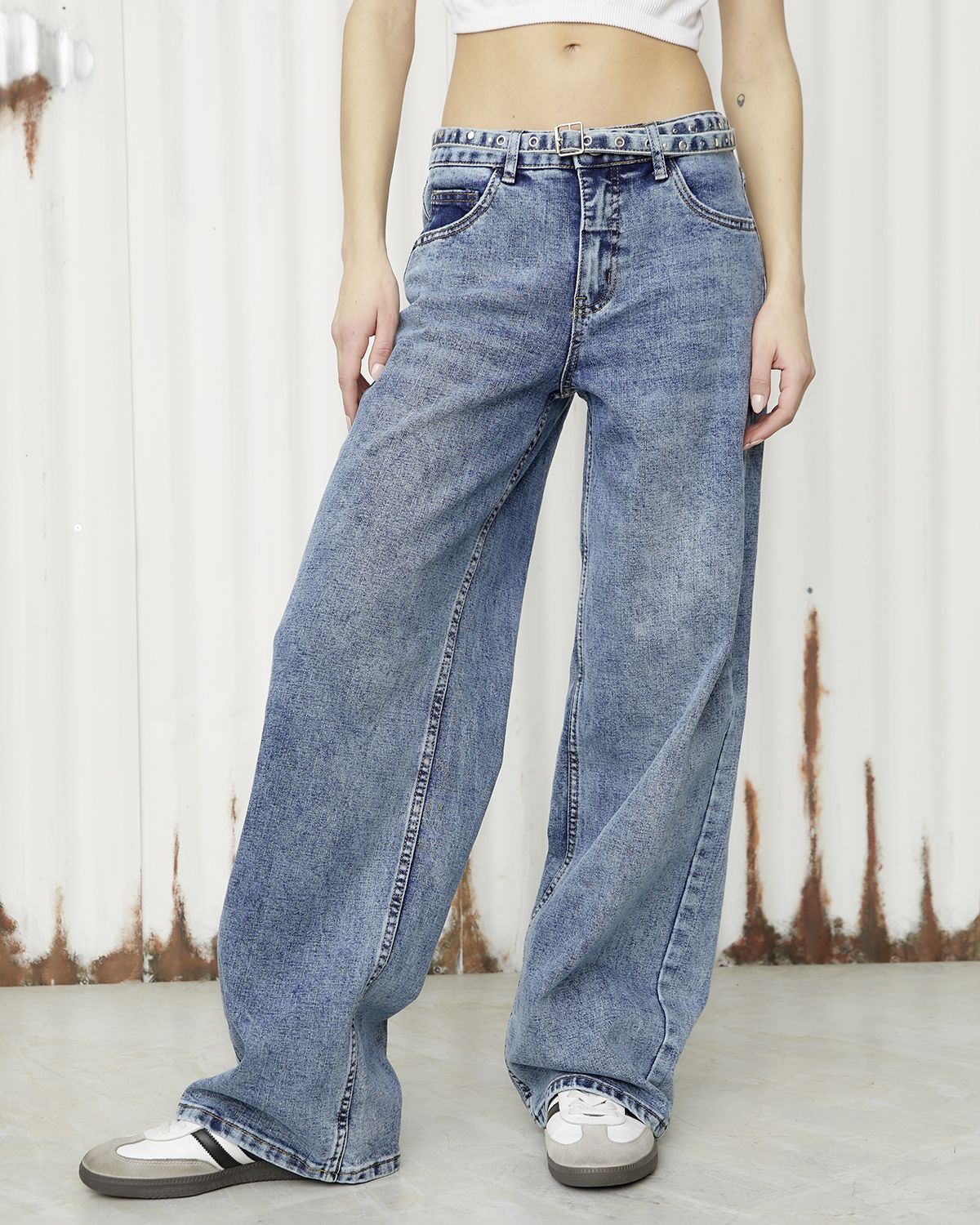 Falabella Jeans Pantalones Mossimo Mujer AMERICANINO Jeans Baggy Tiro Bajo  Mujer Americanino