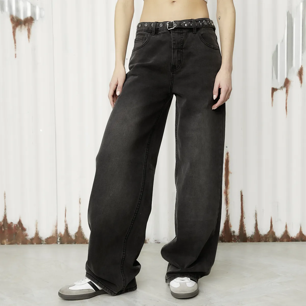 AMERICANINO - Jeans Baggy Mujer Tiro Alto Americanino