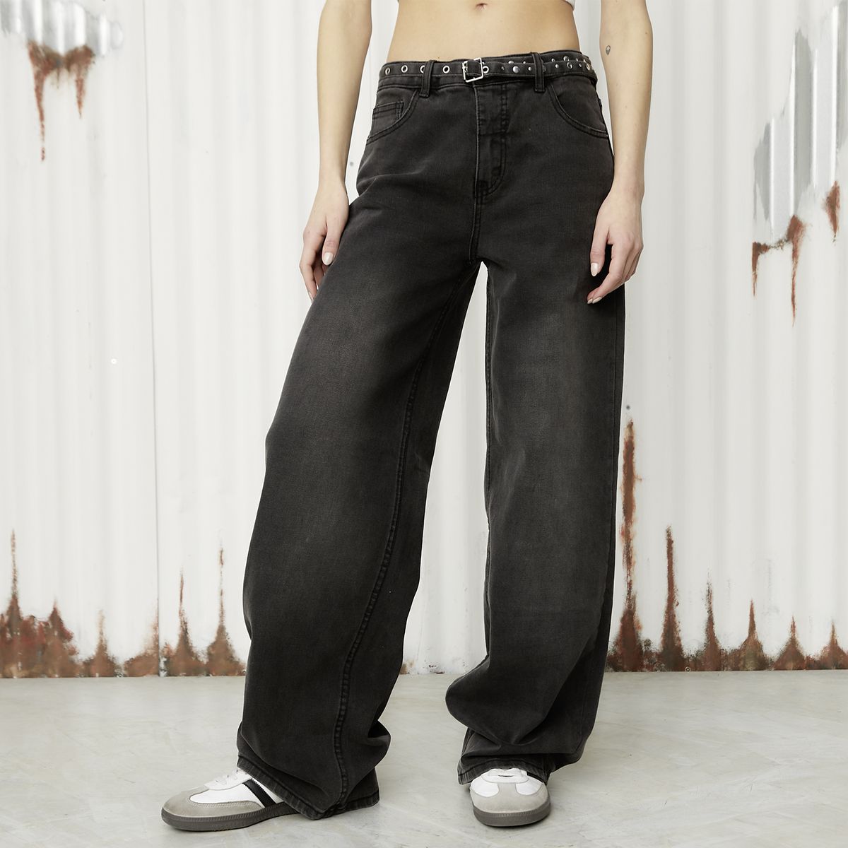 AMERICANINO - Jeans Baggy Tiro Medio Mujer Americanino