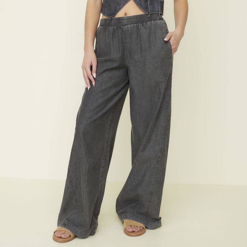 SYBILLA - Pantalon Mujer Azul Sybilla