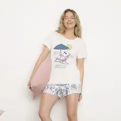 SNOOPY - Pijama Algodón Mujer en Caja