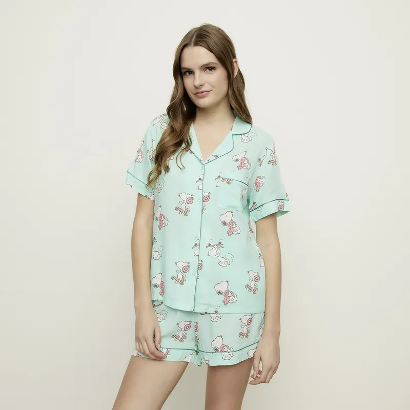 SNOOPY - Pijama Camisero Mujer Snoopy