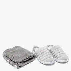 S COCCI - Pantuflas + Toalla Turbante Mujer en Caja S.Cocci