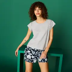 BLU - Pijama Polera + Short  Mujer en Caja