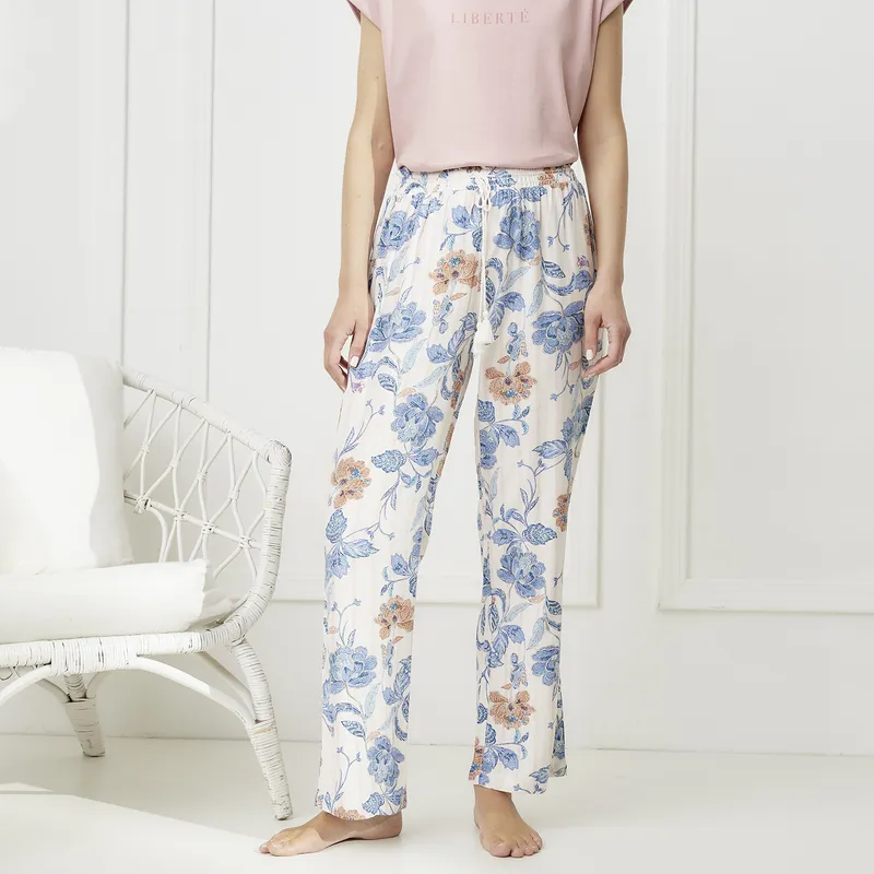 BLU - Pantalón Largo de Pijama Mujer Blu