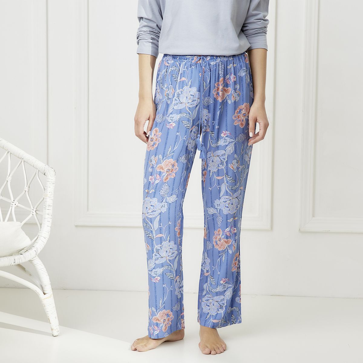 BLU - Pantalón Largo de Pijama Mujer Blu
