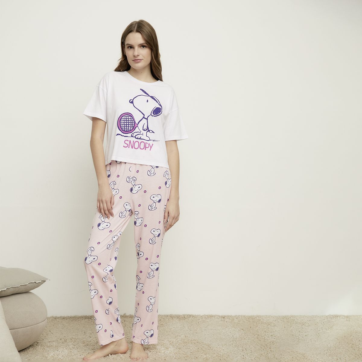 SNOOPY - Pijama Algodón Mujer Snoopy