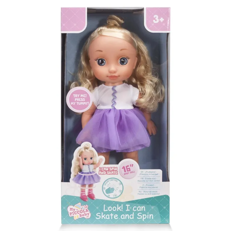 PICCOLA BABY Muñeca Patinadora Deluxe 40cm