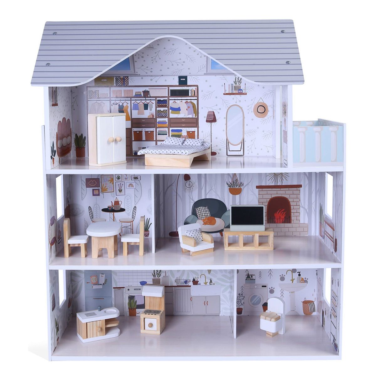 SCOOP - Casa de Muñecas Madera Gris Scoop