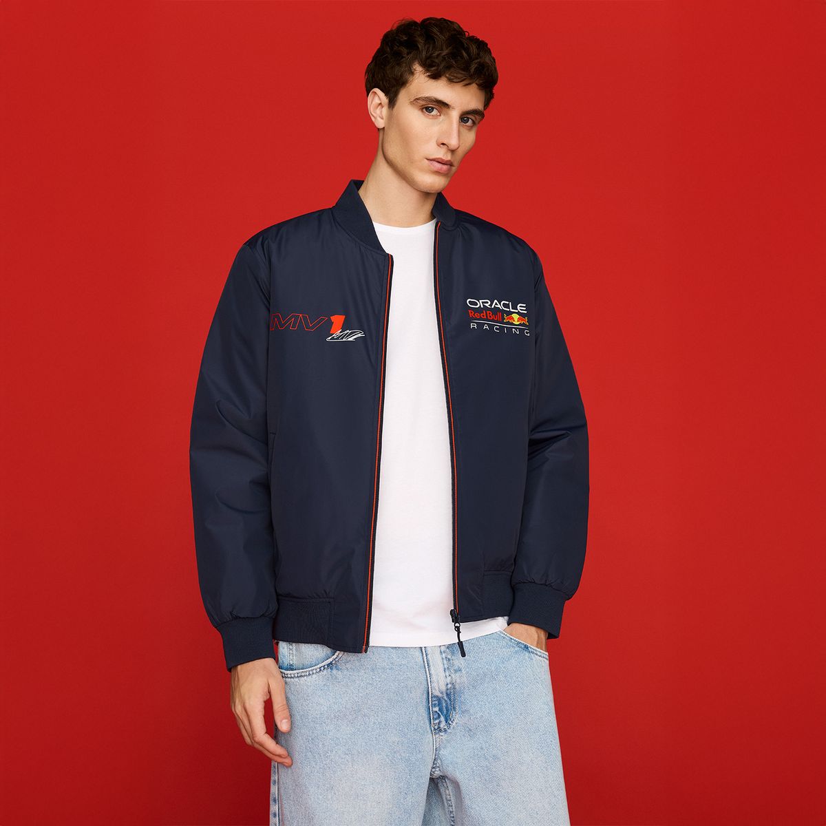 RED BULL - Chaqueta Bomber Hombre Red Bull