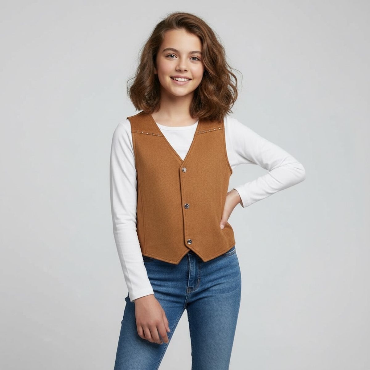 ELEVEN - Vest Suede Niña Eleven