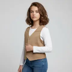 ELEVEN - Vest Suede Niña