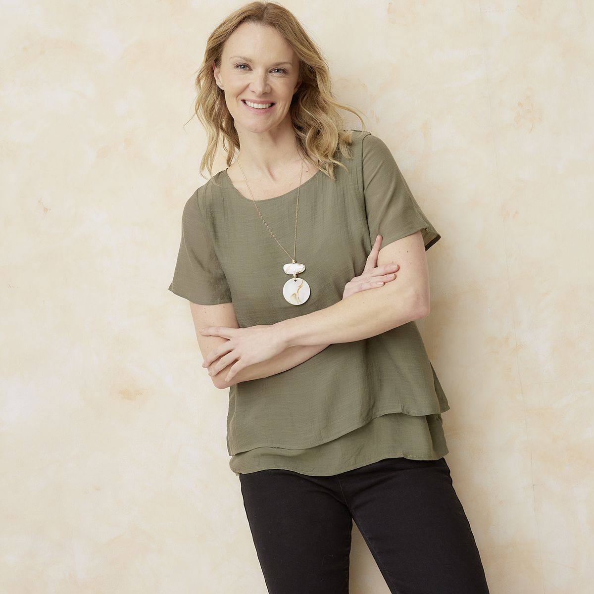 S COCCI - Blusa con Collar Mujer S. Cocci
