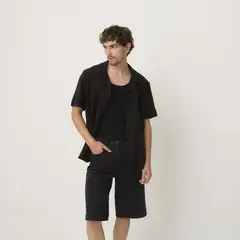 BASEMENT - Camisa Manga Corta Hombre