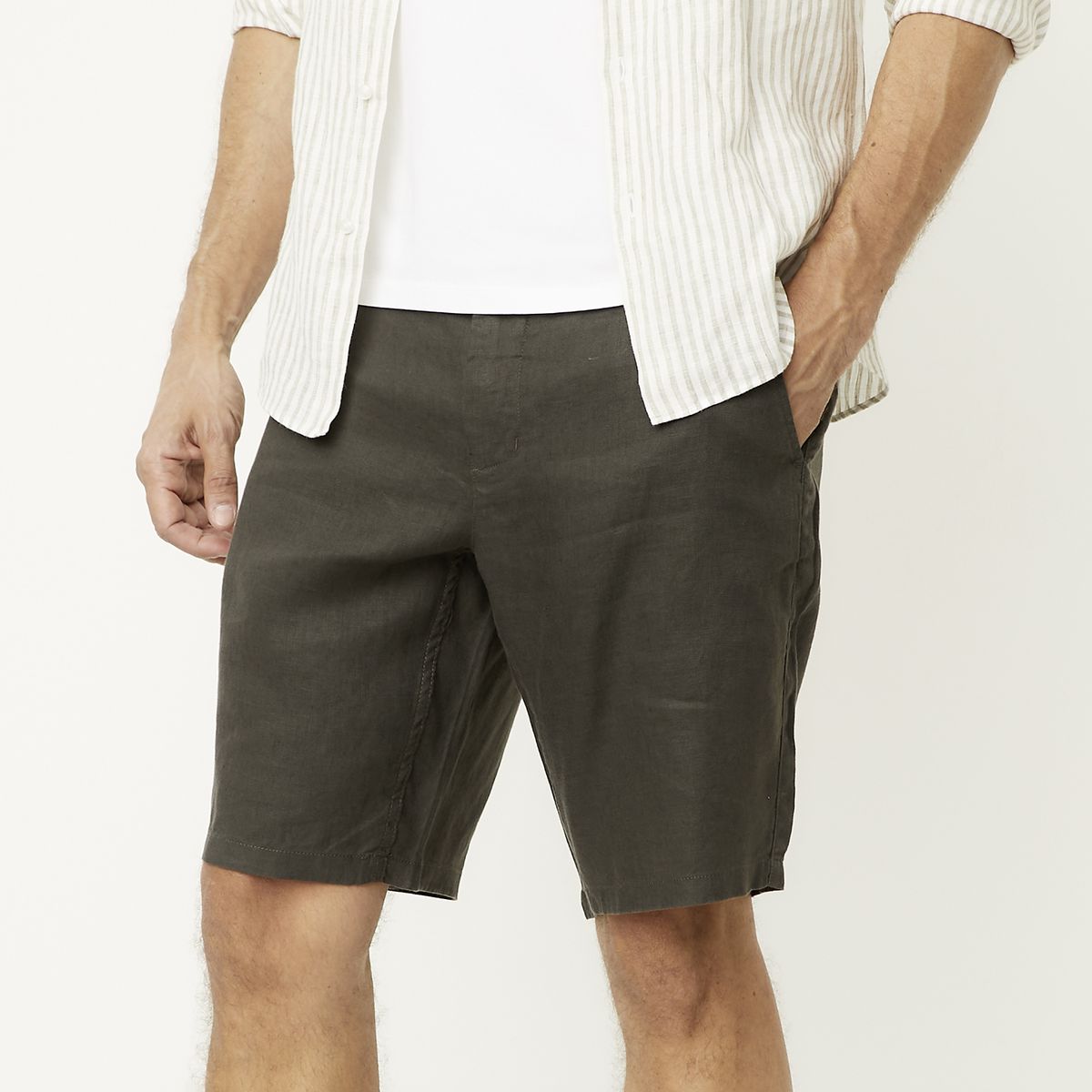 WOLF&HANK - Bermuda Lino Hombre Wolf&Hank