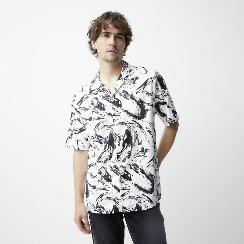 BASEMENT - Camisa Manga Corta Hombre Basement