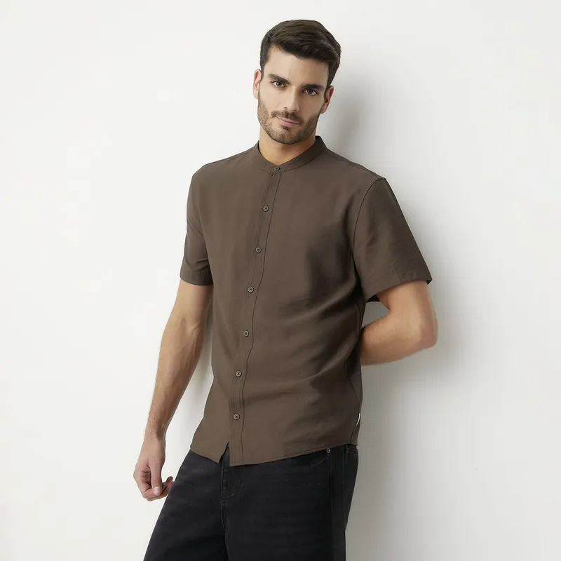 BASEMENT - Camisa Manga Corta Hombre Basement