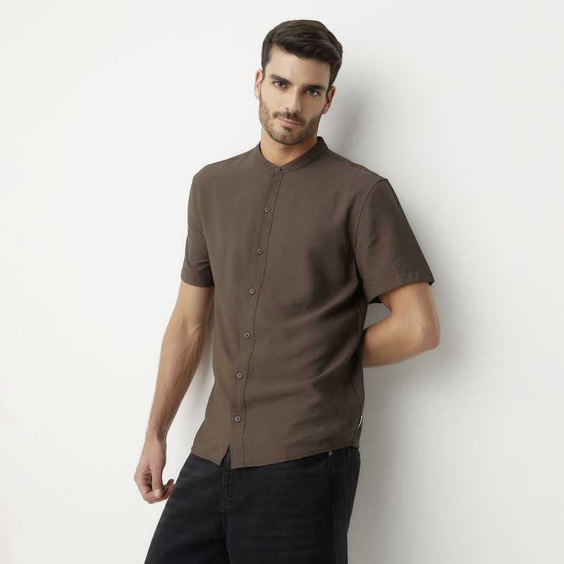 BASEMENT - Camisa Manga Corta Hombre Basement
