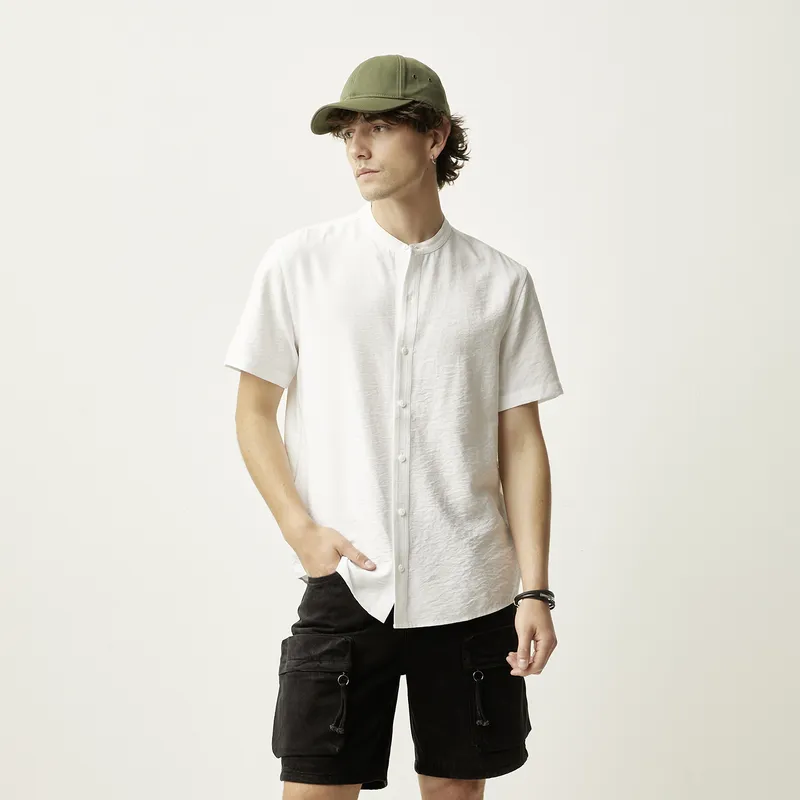 BASEMENT - Camisa Manga Corta Hombre Basement