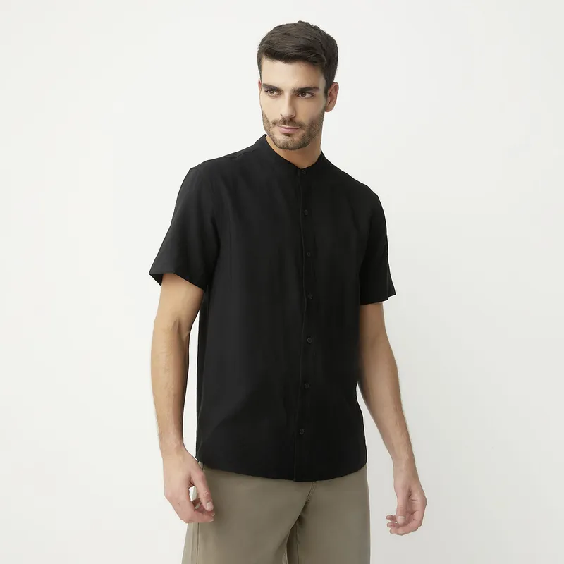 BASEMENT - Camisa Manga Corta Hombre Basement