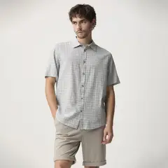 BASEMENT - Camisa Manga Corta Hombre