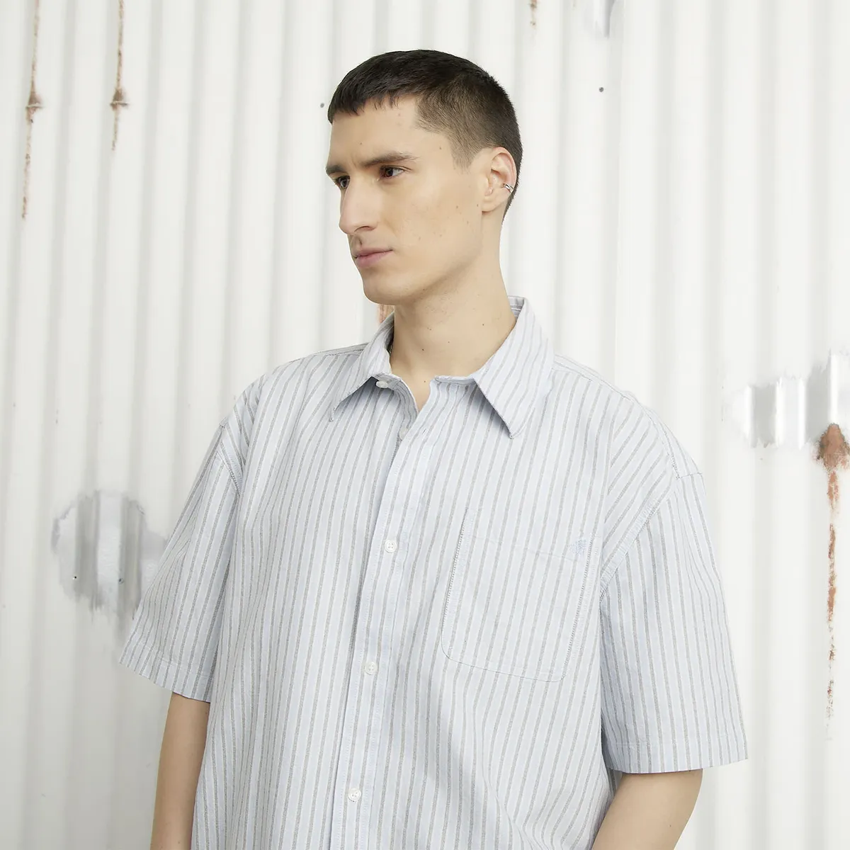 AMERICANINO - Camisa Manga Corta Casual Hombre Americanino