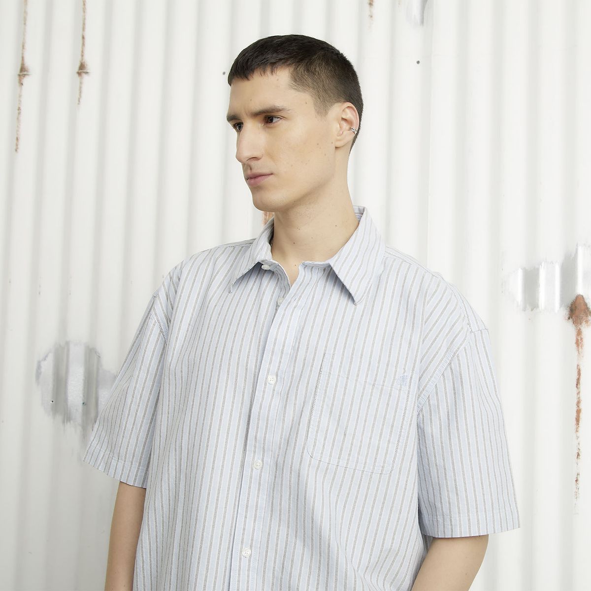 AMERICANINO - Camisa Manga Corta Casual Hombre Americanino