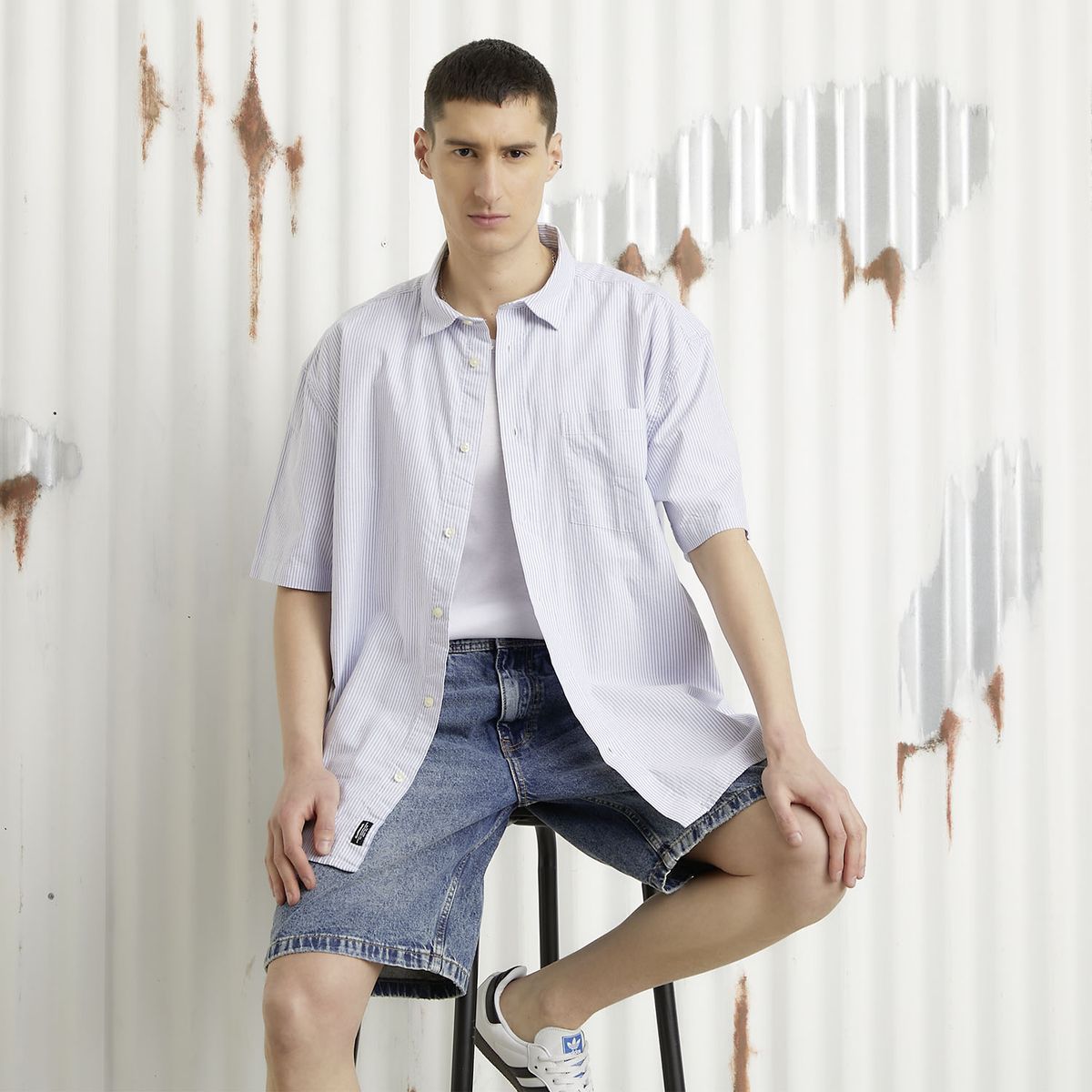 AMERICANINO - Camisa Manga Corta Casual Hombre Americanino