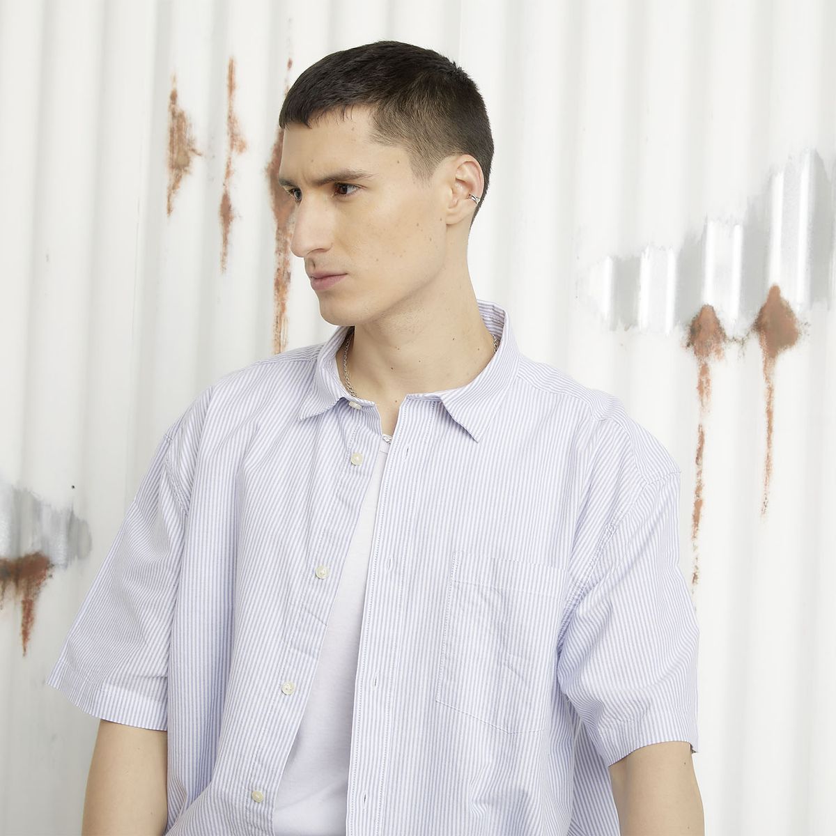 AMERICANINO - Camisa Manga Corta Casual Hombre Americanino