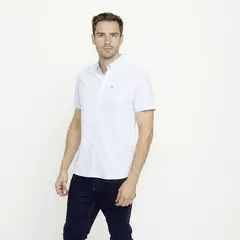 UNIVERSITY CLUB - Camisa Manga Corta Casual Hombre