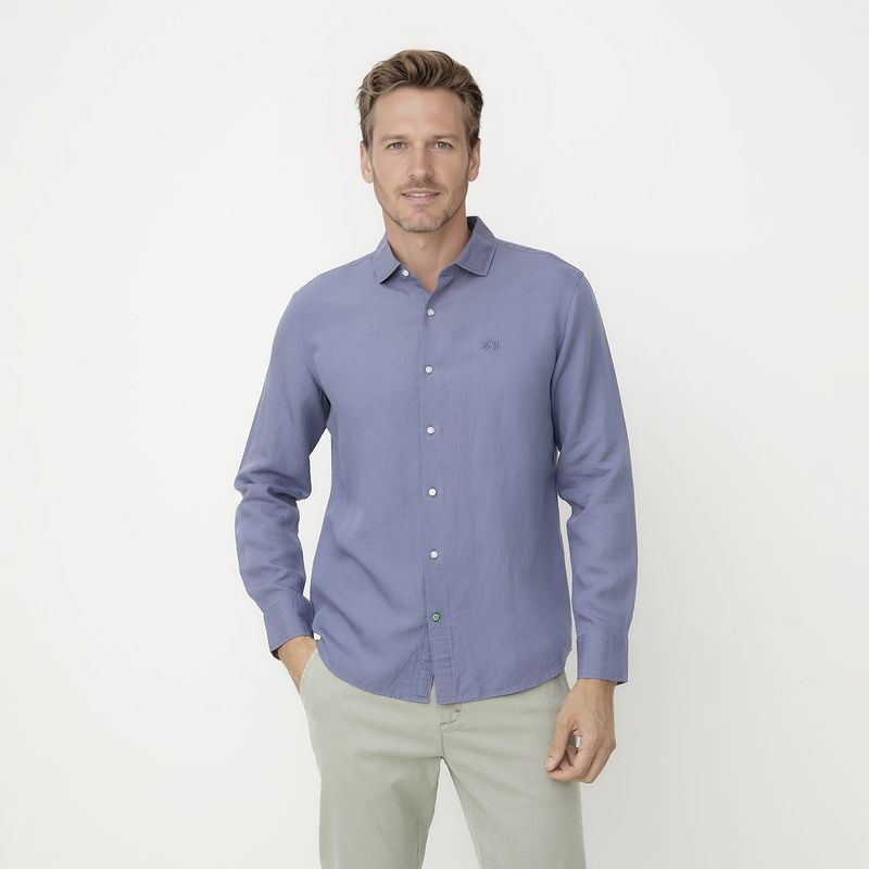 LA MARTINA Camisa Manga Larga Lino Hombre La Martina