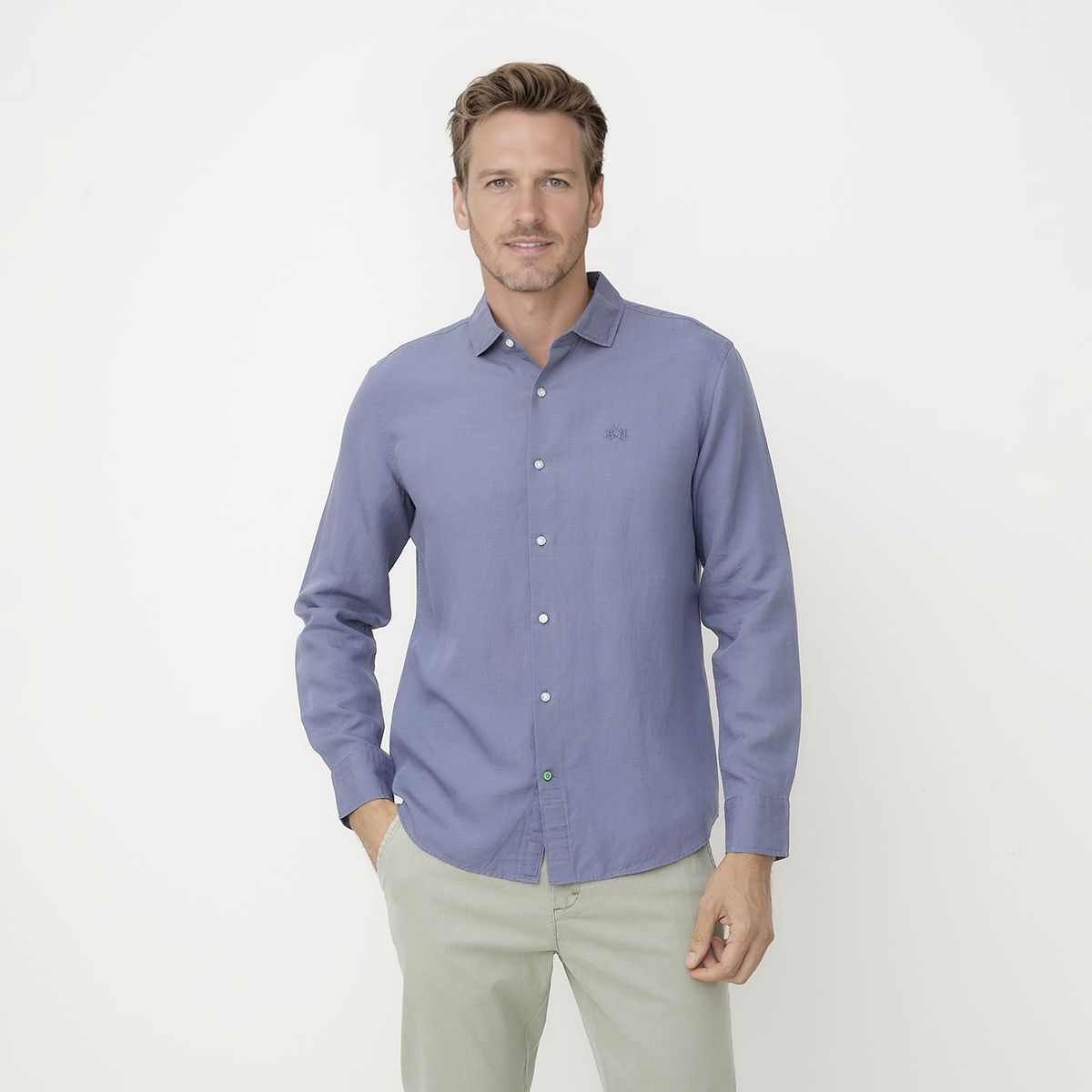 LA MARTINA - Camisa Manga Larga Lino Hombre La Martina