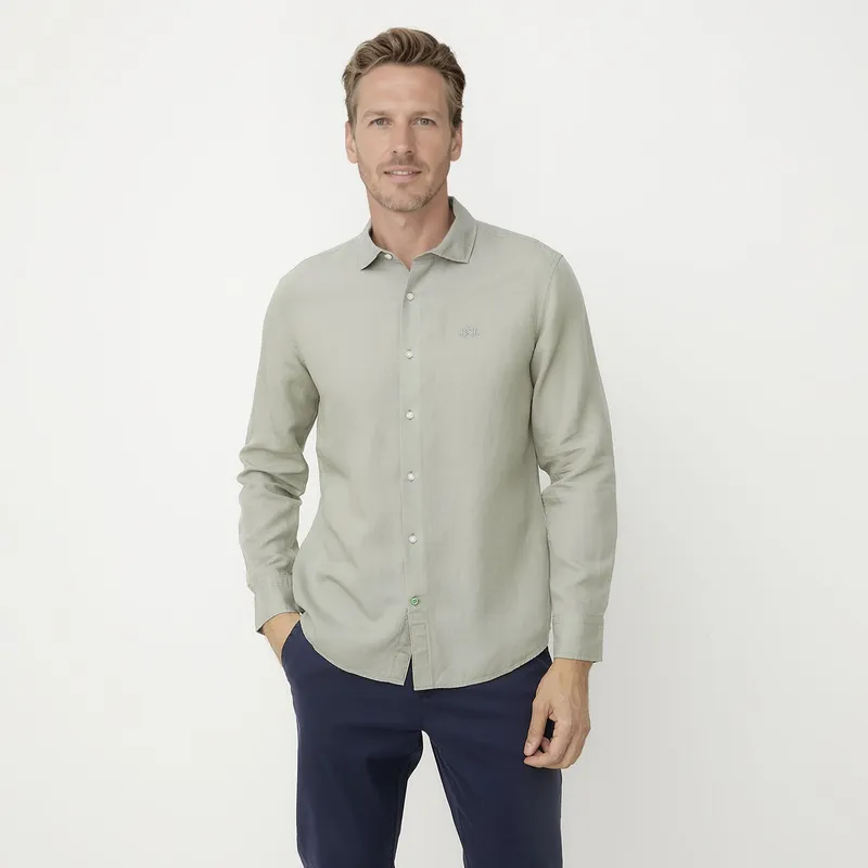 LA MARTINA - Camisa Manga Larga Lino Hombre La Martina