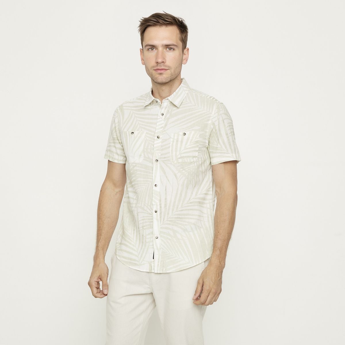 UNIVERSITY CLUB - Camisa Manga Corta Casual Hombre University Club