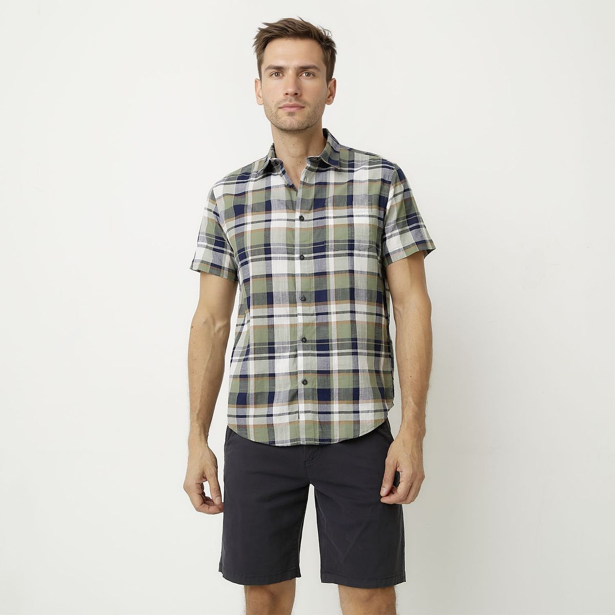 UNIVERSITY CLUB - Camisa Manga Corta Casual Hombre University Club