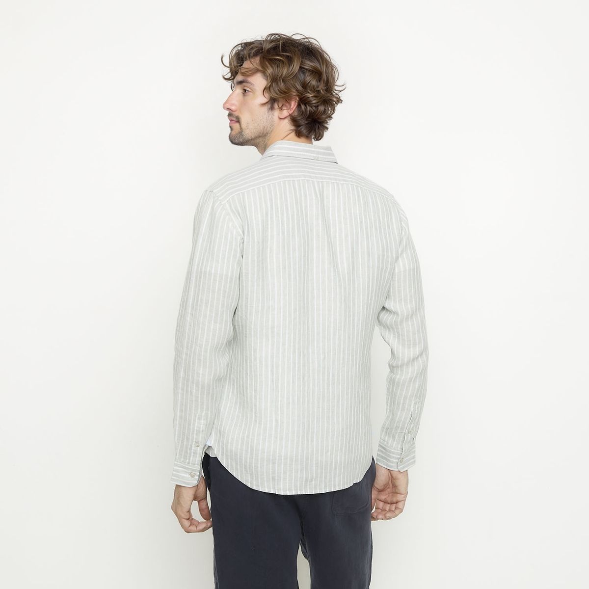 CASCAIS - Camisa Casual Lino Hombre Cascais