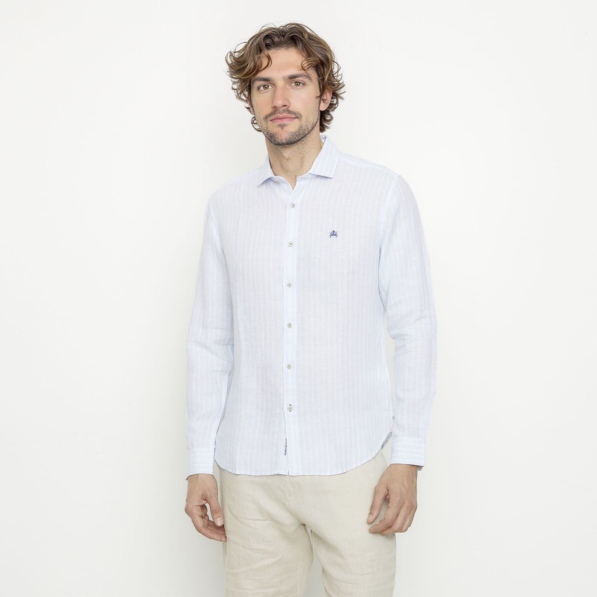 CASCAIS - Camisa Casual Lino Hombre Cascais